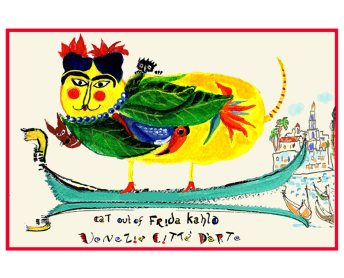 Frida Kahlo Cat Artistic Caz Michal Meron The Studio in Venice